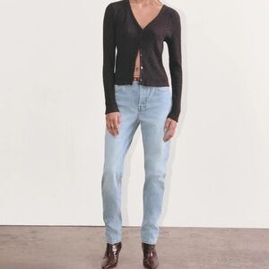 Everlane The '90s Cheeky Straight Jean Vintage Sunbleached Blue Size 27 Crop